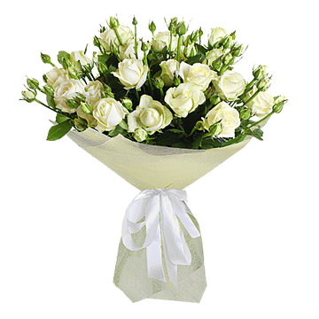 Bouquet de roses blanches