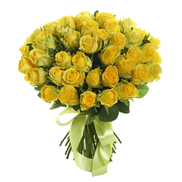 Bouquet de roses jaunes