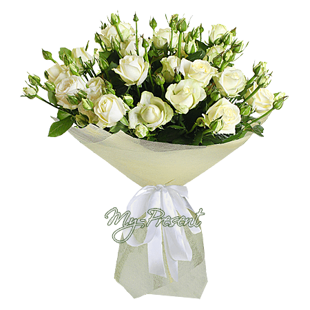 Bouquet de roses blanches — symbole de pureté et de sincérité